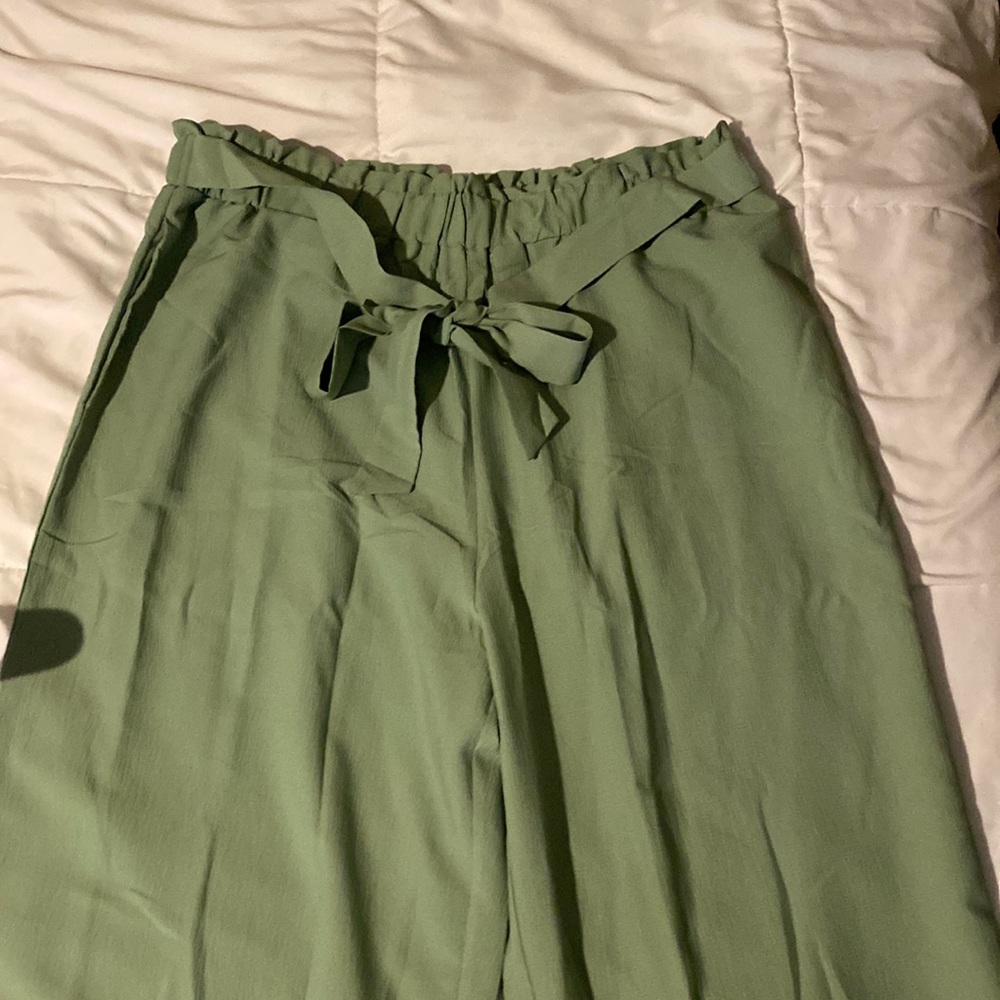Jcpenney Green Flowy dress pants